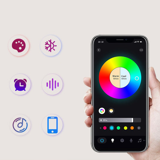 Smart Retrofit Recessed Lighting, Wi-Fi Bluetooth Direct Connect RGBWW Retrofit Can Lights, 65 Scene Modes