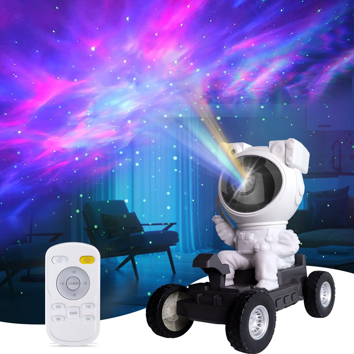 Star Projector Galaxy Night Light with Timer and Remote