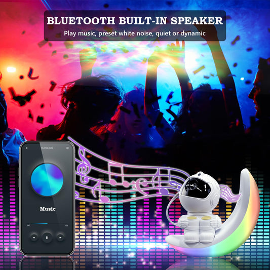 Astronaut Galaxy Projector with Built-in Speaker, Timer and Remote