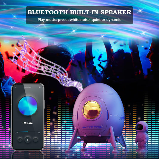 Astronaut Star Projector Galaxy Night Light Space Projector with Built-in Speaker