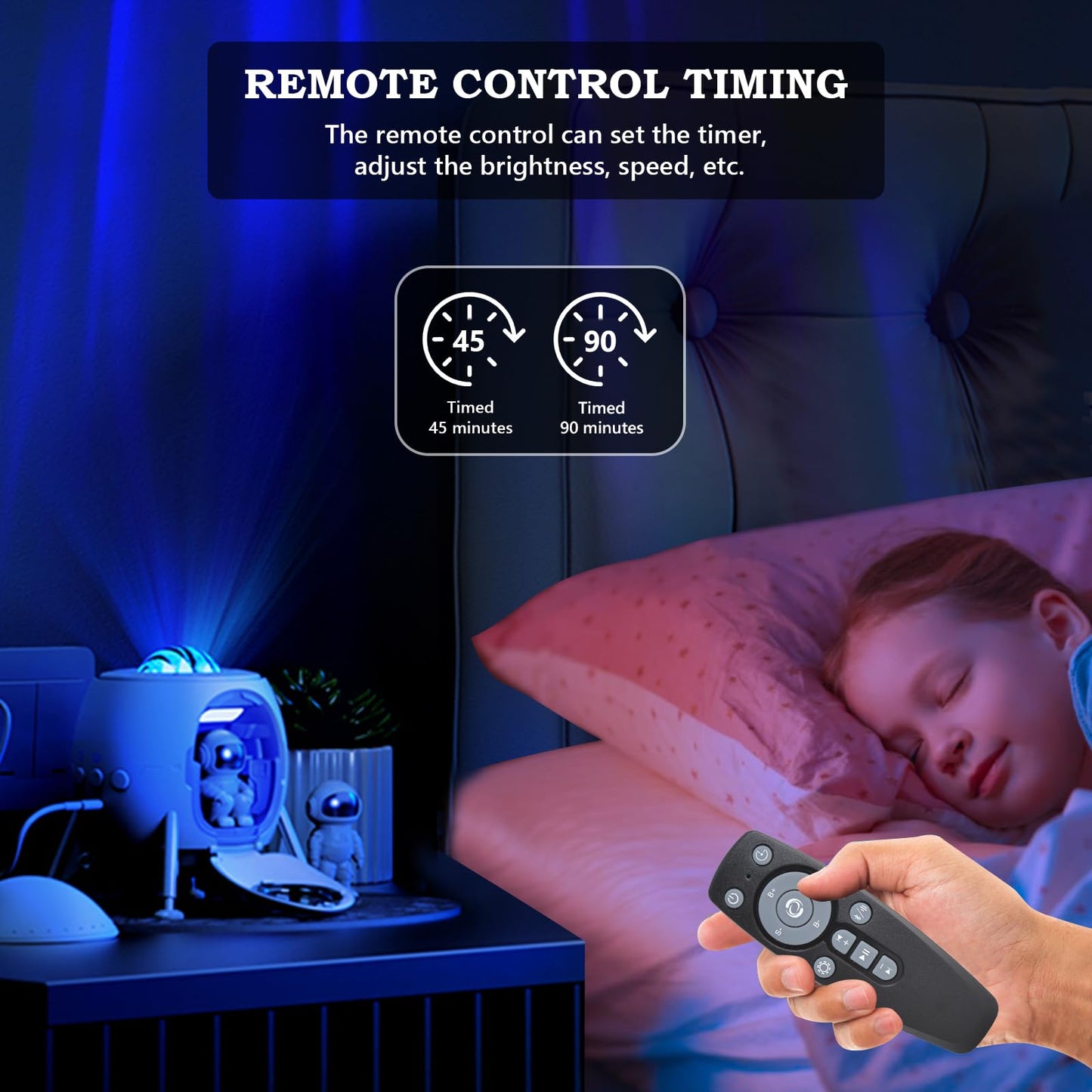 Astronaut Star Projector Galaxy Night Light Space Projector with Built-in Speaker