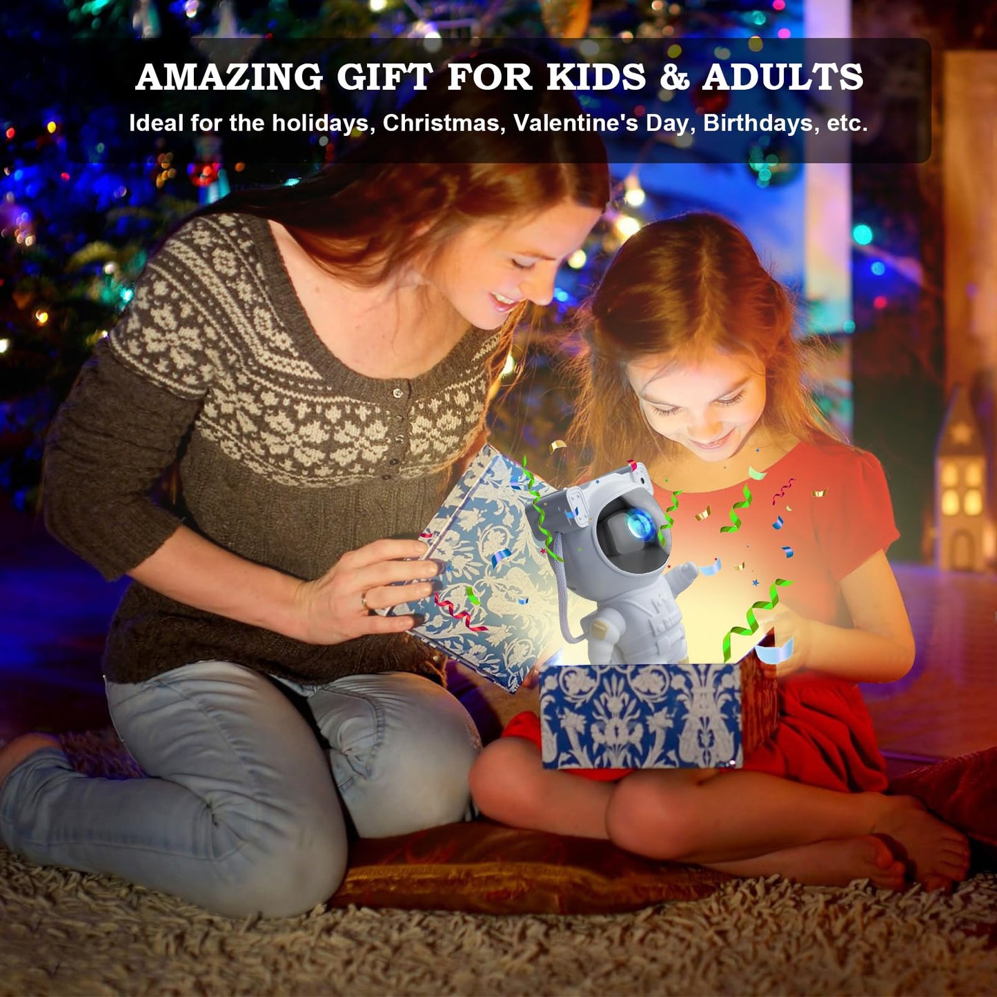 Astronaut Star Galaxy Projector with Timer and Remote