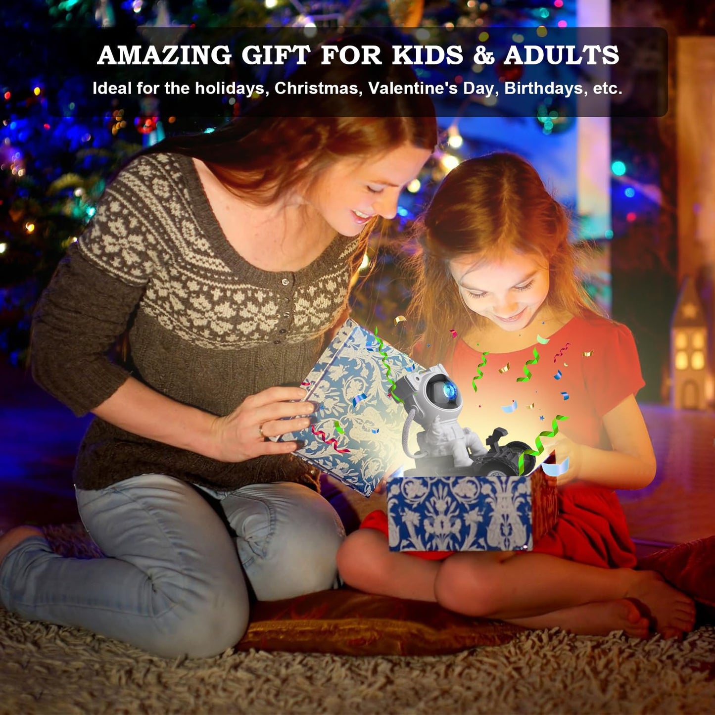 Star Projector Galaxy Night Light with Timer and Remote