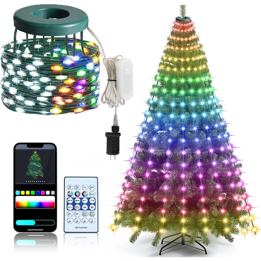 Christmas Tree Lights, DIY scenarios, 24 Modes Remote Control, Multicolor, Timing Function