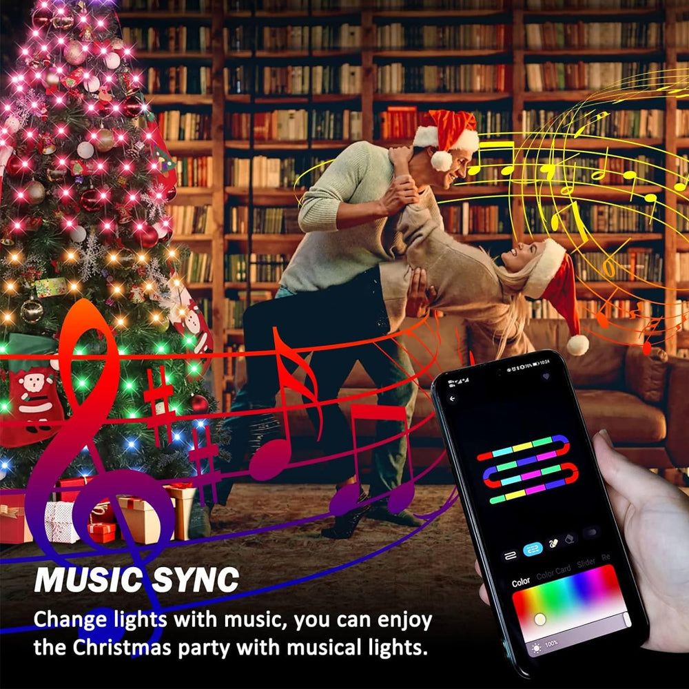 Christmas Tree Lights, DIY scenarios, 24 Modes Remote Control, Multicolor, Timing Function