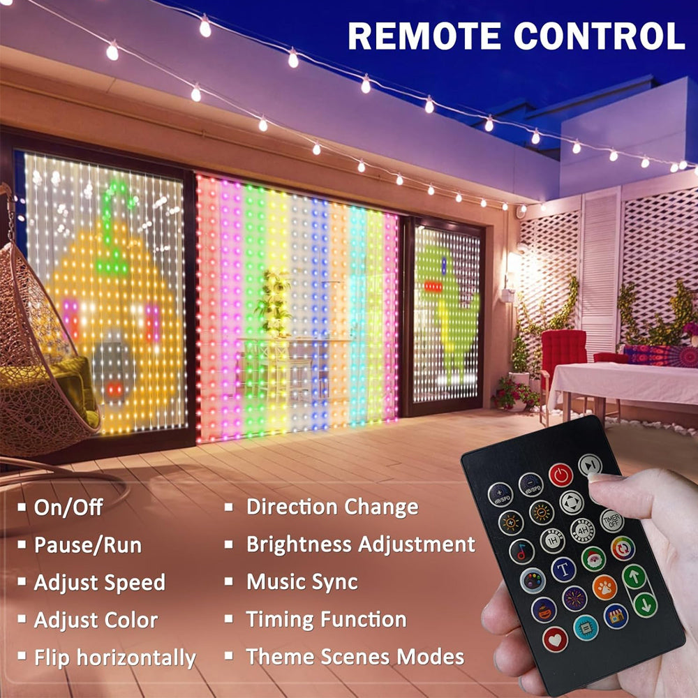 Smart Curtain Lights, APP & Remote Control, Music Sync, Timer
