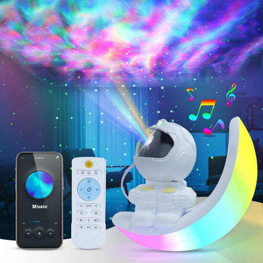Astronaut Galaxy Projector with Built-in Speaker, Timer and Remote