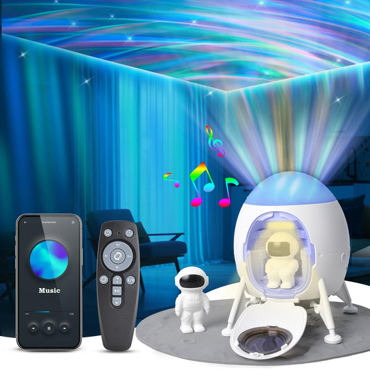 Astronaut Star Projector Galaxy Night Light Space Projector with Built-in Speaker