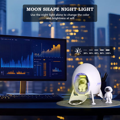 Astronaut Star Projector Galaxy Night Light Space Projector with Built-in Speaker
