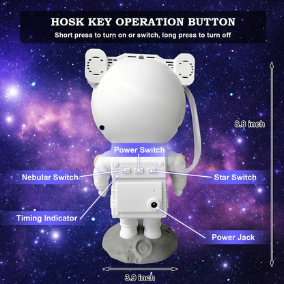 Astronaut Star Galaxy Projector with Timer and Remote