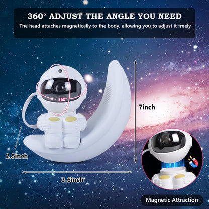 Astronaut Galaxy Projector with Built-in Speaker, Timer and Remote